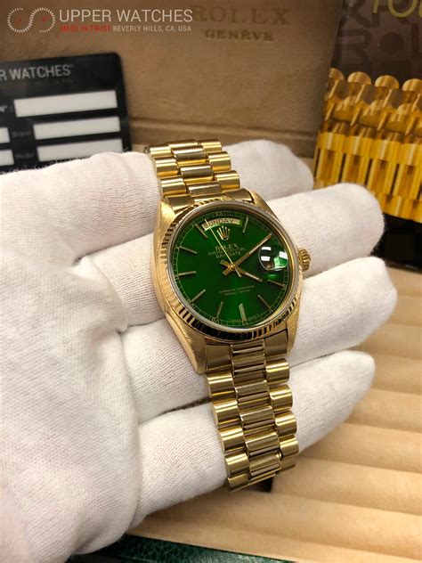 rolex oyster day date green price|rolex day date 36 price.